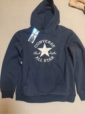 Converse Men's Navy Crewneck All Star Pullover Hoodie